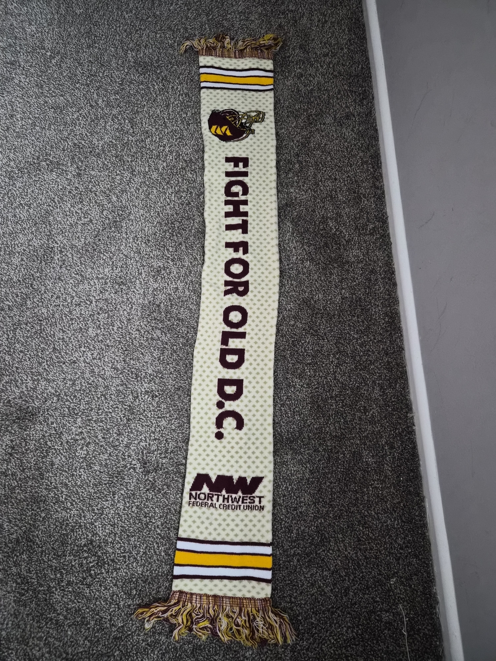 'Fight for Old D.C.' Burgundy and Cream Scarf Washington Commanders Scarf